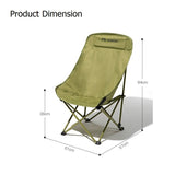 RAZOJESS Enlarged Moon Chair for Outdoor Camping Fishing Picnic  Green - Front View