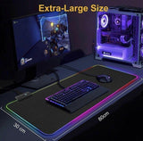 LED Gaming Mouse Pad Large RGB Extended Mousepad Keyboard Desk Anti-slip Mat - Extra Image