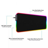 LED Gaming Mouse Pad Large RGB Extended Mousepad Keyboard Desk Anti-slip Mat - Extra Image
