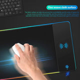 RGB Wireless 15W Oversized Charger Mouse Pad 800x300 MM Gaming Mouse Pad - Front View