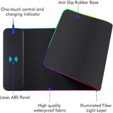 RGB Wireless 15W Oversized Charger Mouse Pad 800x300 MM Gaming Mouse Pad - Side View