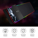 RGB Wireless 15W Oversized Charger Mouse Pad 800x300 MM Gaming Mouse Pad - 45-Degree Angle