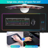 RGB Wireless 15W Oversized Charger Mouse Pad 800x300 MM Gaming Mouse Pad - Close-Up Angle
