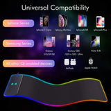 RGB Wireless 15W Oversized Charger Mouse Pad 800x300 MM Gaming Mouse Pad - Extra Image