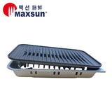 Portable Gas BBQ Stove with PRO Grill Plate Outdoor Barbecue Cooking Burner Kit Butane Camping - Top-Down View