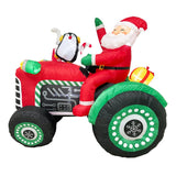 Radiant Christmas Lights Tractor Penguin Gift Xmas Inflatable Santa 1.8m Height