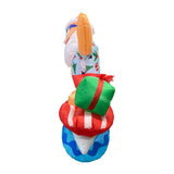 1.8m Inflatable Surfing Santa with LED Lights for Christmas Beach Decor - Top-Down View