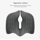 Premium Memory Foam Seat Cushion Coccyx Orthopedic Back Pain Relief Chair Pillow Office Light Grey - 45-Degree Angle