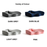 Premium Memory Foam Seat Cushion Coccyx Orthopedic Back Pain Relief Chair Pillow Office Pink - Close-Up Angle