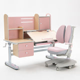 Height Adjustable Children Kids Ergonomic Study Desk Chair Set 120cm Pink AU - Low Angle