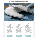 Solid Rubber Wood Height Adjustable Children Kids Ergonomic Study Chair Only AU - Top-Down View