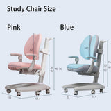 Solid Rubber Wood Height Adjustable Children Kids Ergonomic Study Chair Only AU
