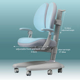Solid Rubber Wood Height Adjustable Children Kids Ergonomic Study Chair Only AU