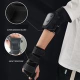 Scooter Protective Gear with Knee Elbow Pads Wrist Guards Helmet for Kids/Teens/Adult Medium - Front View