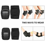 Scooter Protective Gear with Knee Elbow Pads Wrist Guards Helmet for Kids/Teens/Adult Medium - Rear View