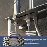Geobella S26 Luxury Shower System Hot Cold Mixer Shower Set Bathroom Thermostatic SPA Rainfall Bath Tap Bathtub Wall Mount LED Digital Faucet - Front View