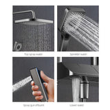 Geobella S26 Luxury Shower System Hot Cold Mixer Shower Set Bathroom Thermostatic SPA Rainfall Bath Tap Bathtub Wall Mount LED Digital Faucet - 45-Degree Angle