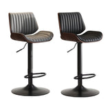 SERENITà European Wooden Modern Bar Stools Bistro Stool with Rotating and Aerodynamic Multi-levelled (Grey) - Top-Down View