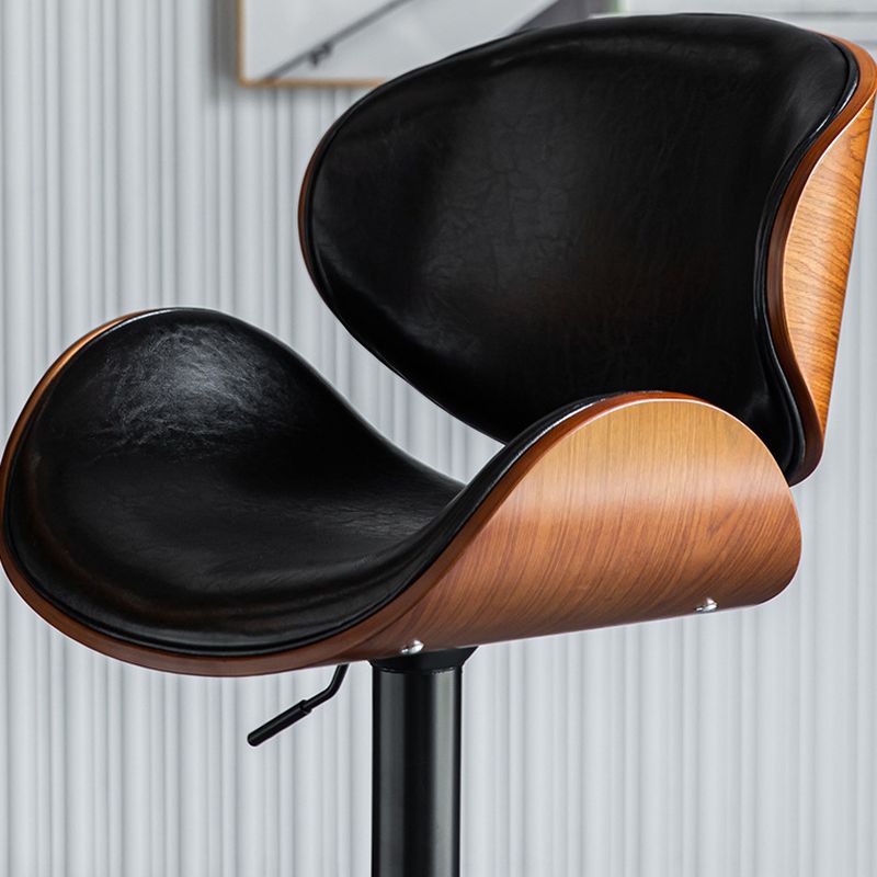 SERENIT? European Black Modern Bar Stools Swivel Bar Stool Chair Counter Height Barstool with 360 Degree Swivel Seat
