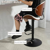 SERENITà European White Modern Bar Stools Swivel Bar Stool Chair Counter Height Barstool with 360 De
