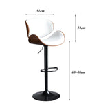 SERENITà European White Modern Bar Stools Swivel Bar Stool Chair Counter Height Barstool with 360 Degree Swivel Seat - Extra Image
