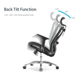 Sihoo M57 Ergonomic Office Chair Computer Chair Desk Chair High Back Chair Breathable3D Armrest and Lumbar Support Grey without Footrest - Front View