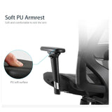 Sihoo M57 Ergonomic Office Chair Computer Chair Desk Chair High Back Chair Breathable3D Armrest and Lumbar Support Black with Footrest - 45-Degree Angle