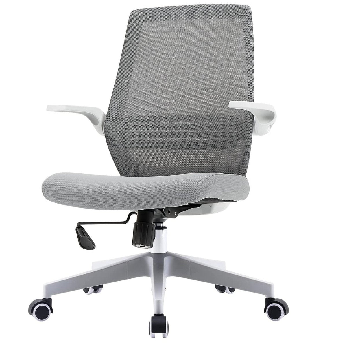 SIHOO M76 Ergonomic Office Chair Swivel Desk Chair Height Adjustable Mesh Back Computer Chair with Lumbar Support 90° Flip-up Armrest Grey