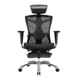 Sihoo Ergonomic Office Chair V1 4D Adjustable High-Back Breathable With Footrest And Lumbar Support Grey - Close-Up Angle