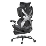 SIHOO X5 Pro Gaming Chair Black Frame with Dark Grey Mesh - Side View