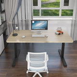 140cm Standing Desk Height Adjustable Sit Stand Motorised Black Single Motor Frame Maple Top - Extra Image