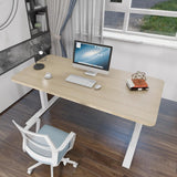 140cm Standing Desk Height Adjustable Sit Stand Motorised Grey Single Motor Frame Black Top - Extra Image