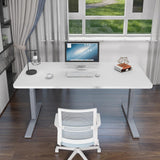 140cm Standing Desk Height Adjustable Sit Stand Motorised Grey Single Motor Frame Black Top - Extra Image