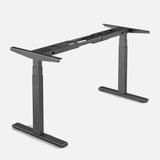 140cm Standing Desk Height Adjustable Sit Stand Motorised Grey Single Motor Frame Black Top - Extra Image