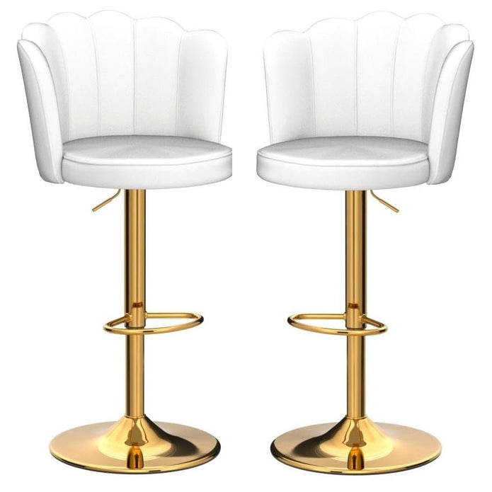 SERENITà Swivel Bar Stools Bar Height Set of 2 Adjustable Upholstered Counter Barstool Velvet Bar Ch