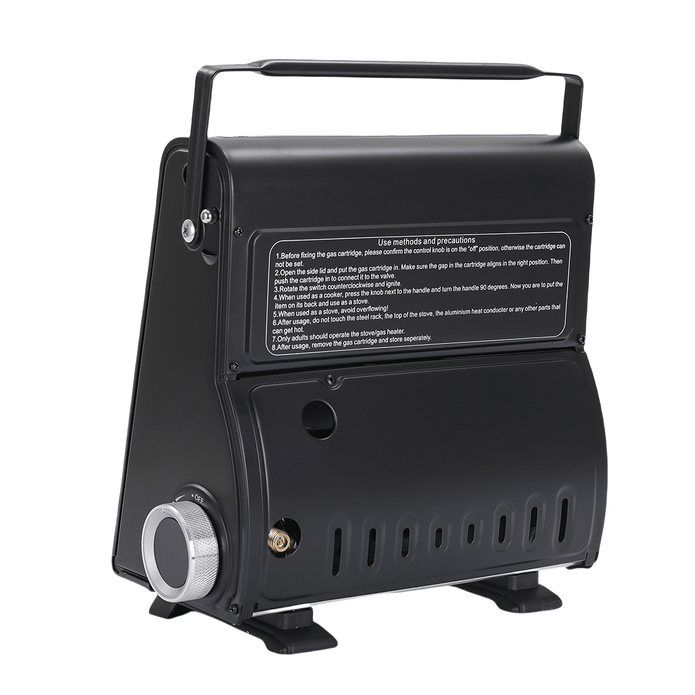 AMZ 1700W 2-in-1 Portable Outdoor Camping Butane Gas Heater Stove Steel Iron Aluminium Metal Manual