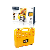 Toy Power Workbench, Kids Power Tool Bench Construction Set with Tools and Electric Drill - Side View
