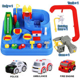 City Rescue Engineering Vehicles Playsets Car Adventure Toys Educational Toys (3 Cars) - Low Angle