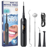 Electric Ultrasonic Dental Tartar Plaque Calculus Tooth Remover Set Kits Cleaner with LED Screen - Front View