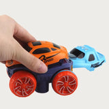 Changeable Track In The Dark Track with LED Light-Up Race Car Flexible Track Toy 92 - Top-Down View