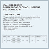 5 PCS LED DOWNLIGHT KIT 90MM NON DIM 10W 3 COLOR IN 1 WARM WHITE COOL WHITE DAY LIGHT TRI COLOR - Extra Image