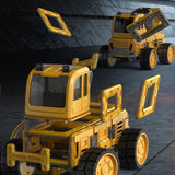 DanBaoLe Magnetic Truck DIY Assembly Eneineering Vehicle with Music Lights Christmas Gift - Rear View