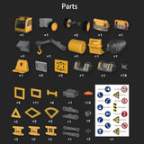 DanBaoLe Magnetic Truck DIY Assembly Eneineering Vehicle with Music Lights Christmas Gift - Extra Image