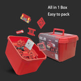 DanBaoLe Magnetic Fire Truck DIY Assembly Eneineering Vehicle with Music Lights Red Christmas Gift - Close-Up Angle