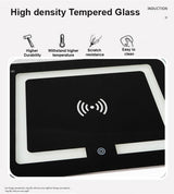 Smart Bedside Tables Finger Print Lock Side 3 Drawers Wireless Charging USB Nightstand LED AU