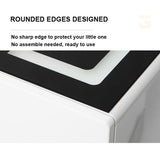 Smart Bedside Tables Side 3 Drawers Wireless Charging USB Right Hand Nightstand LED Light AU - Rear View