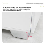 Smart Bedside Tables Side 3 Drawers Wireless Charging USB Right Hand Nightstand LED Light AU - Close-Up Angle