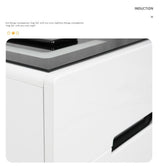 Smart Bedside Tables Side 3 Drawers Wireless Charging USB Right Hand Nightstand LED Light AU - Extra Image