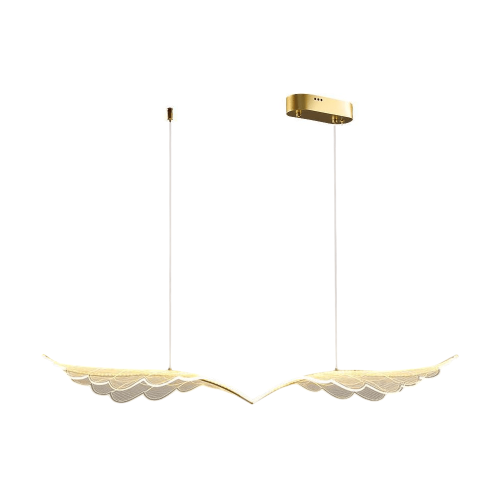 BAMDECOR Wing-Shaped LED Ceiling Light 3-Color Changeable Stepless Dimming High Light Transmission Board Modern Lighting Fixture