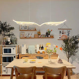 BAMDECOR Wing-Shaped LED Ceiling Light 3-Color Changeable Stepless Dimming High Light Transmission Board Modern Lighting Fixture - Top-Down View